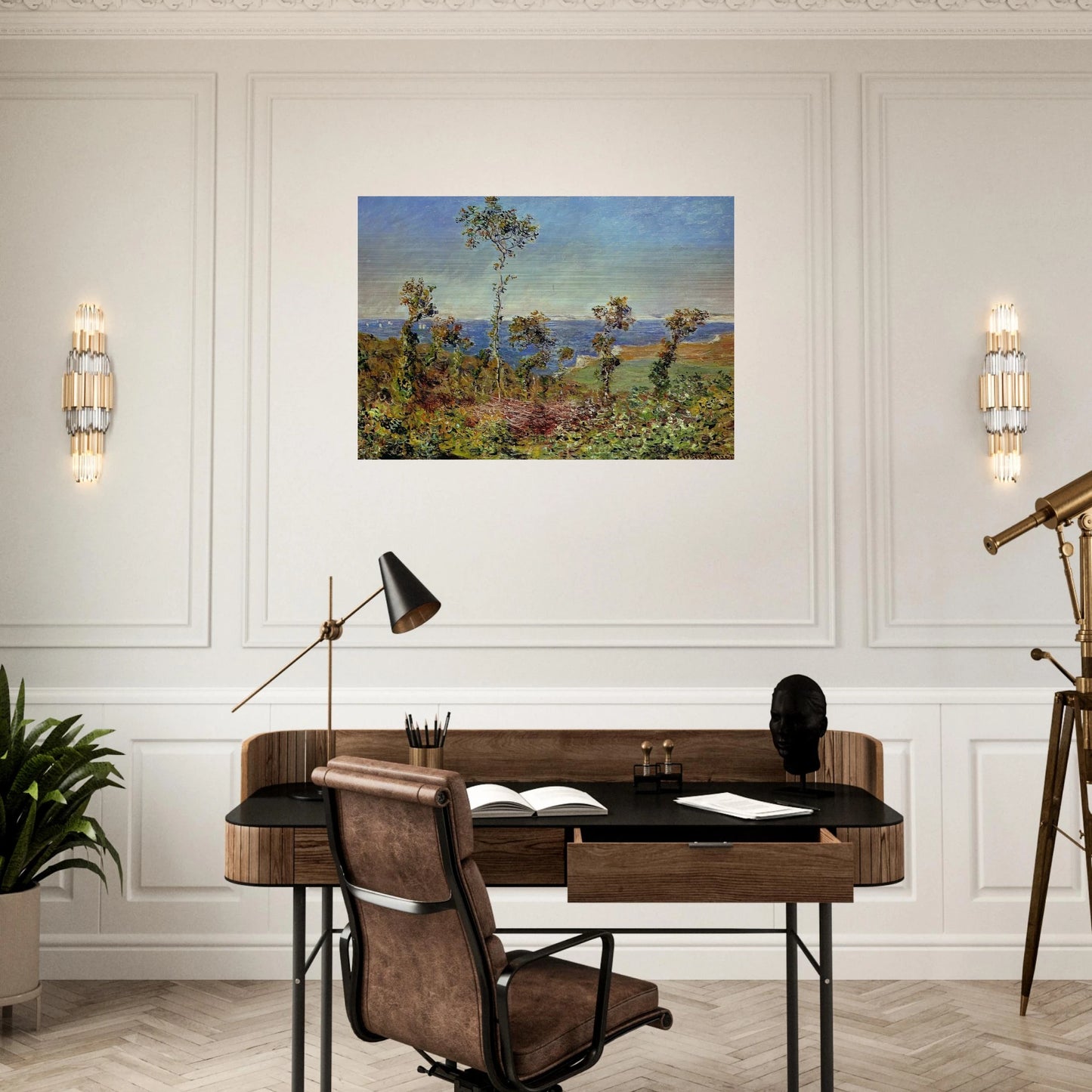 The Fonds at Varengeville - claude monet Brushed Aluminum Print - 70x100 cm / 28x40 inches | claude monet Aluminum Print | claude monet Prints