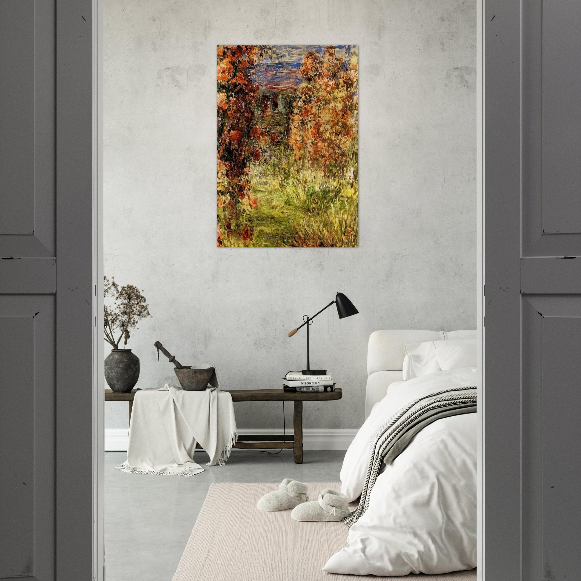 The House among the Roses 2 - claude monet Brushed Aluminum Print - 70x100 cm / 28x40 inches | claude monet Aluminum Print | claude monet Prints
