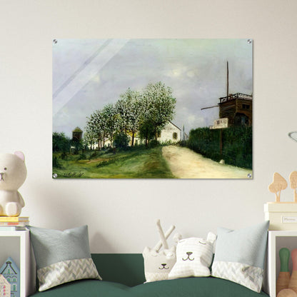 MOULIN IN SANNOIS - Maurice Utrillo Acrylic Print - 70x100 cm / 28x40″ inches | Maurice Utrillo Wall Art | Maurice Utrillo Prints