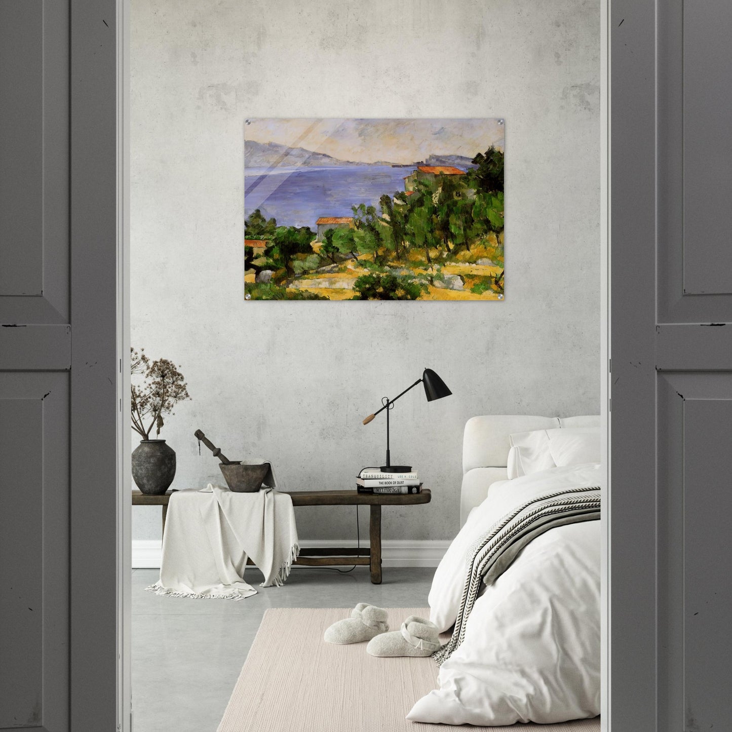 The Bay of L'Estaque from the East - Paul Cézanne Acrylic Print - 70x100 cm / 28x40″ inches | Paul Cézanne Wall Art | Paul Cézanne Prints