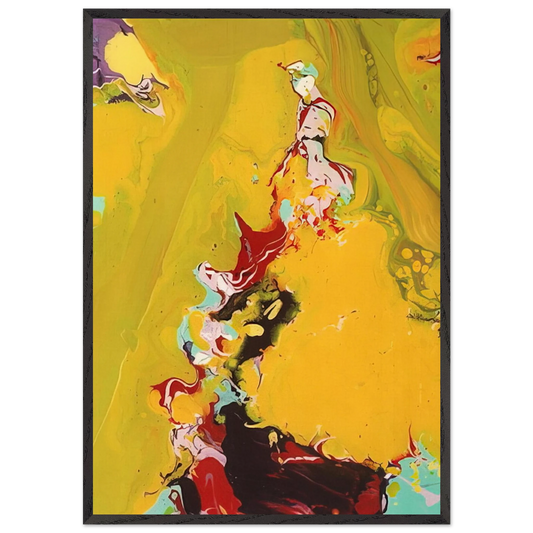 Untitled  SFP86-165  - Sam Francis 70x100 cm / 28x40 inches Framed Art Print – Black Wooden Frame