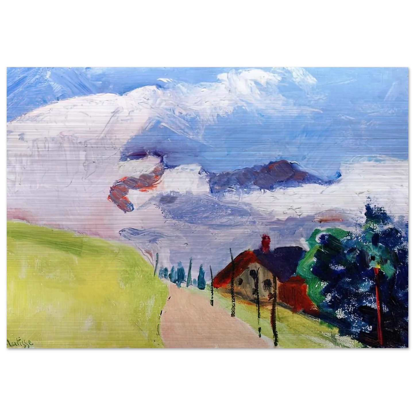 SWISS LANDSCAPE 1901 - Henri Matisse Brushed Aluminum Print - 70x100 cm / 28x40 inches | Henri Matisse Aluminum Print | Henri Matisse Prints