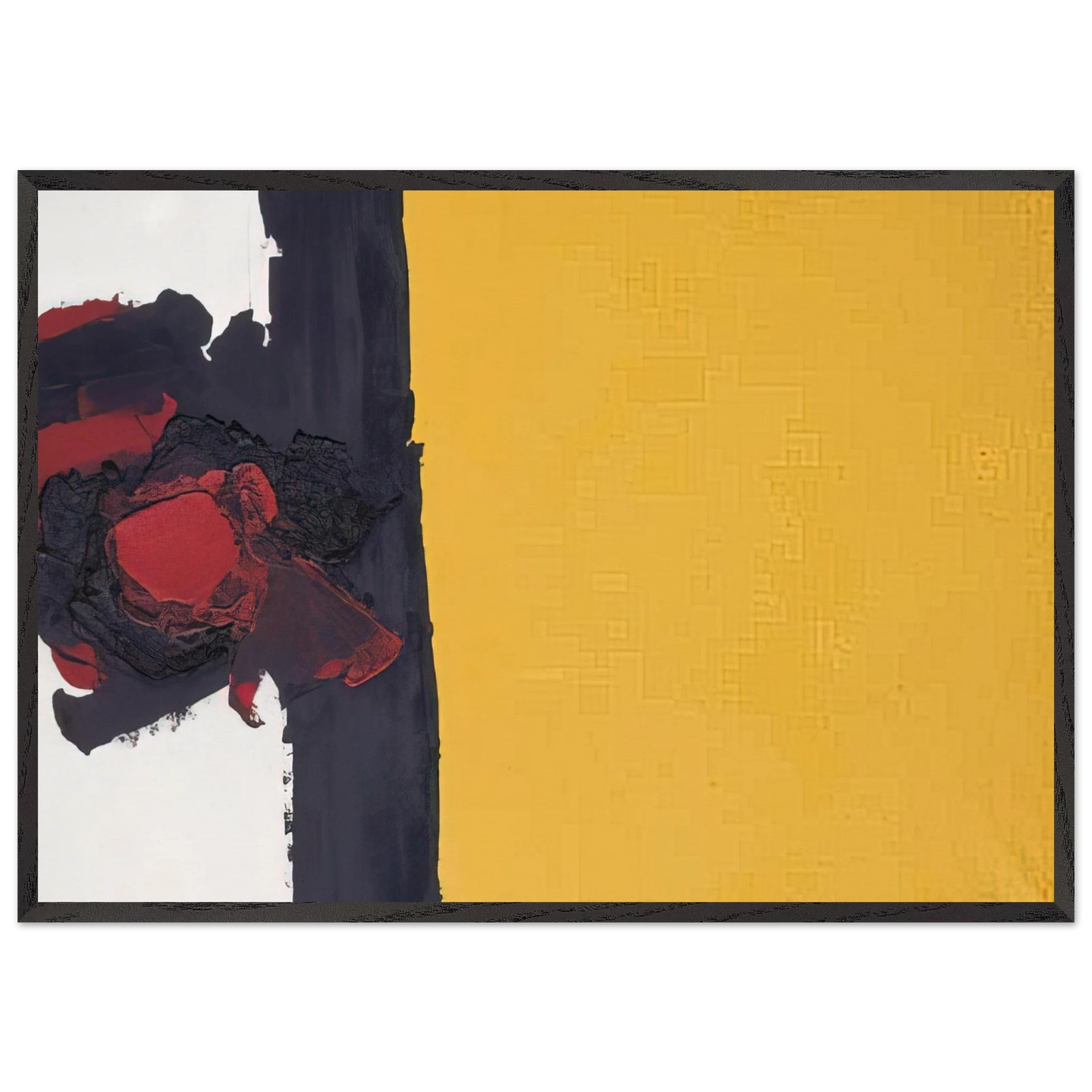 471 - Luis Feito 70x100 cm / 28x40 inches Framed Art Print – Black Wooden Frame