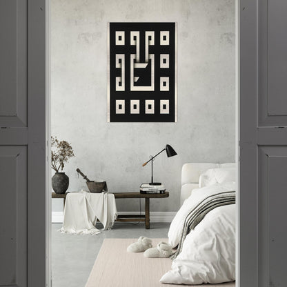 Clandestine Game XI - 1968 - Omar Rayo Brushed Aluminum Print - 70x100 cm / 28x40 inches | Omar Rayo Aluminum Print | Omar Rayo Prints