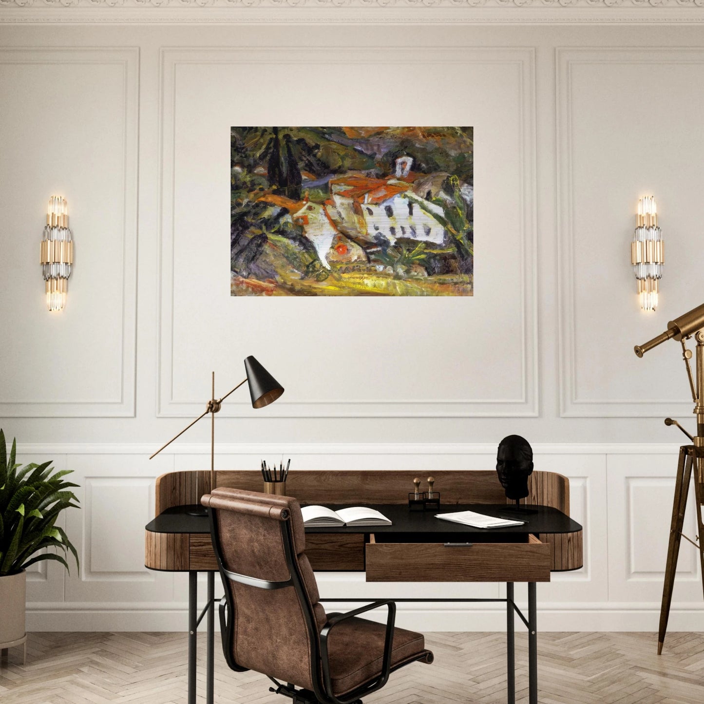 CERET LANSCAPE - Chaim Soutine Brushed Aluminum Print - 70x100 cm / 28x40 inches | Chaim Soutine Aluminum Print | Chaim Soutine Prints