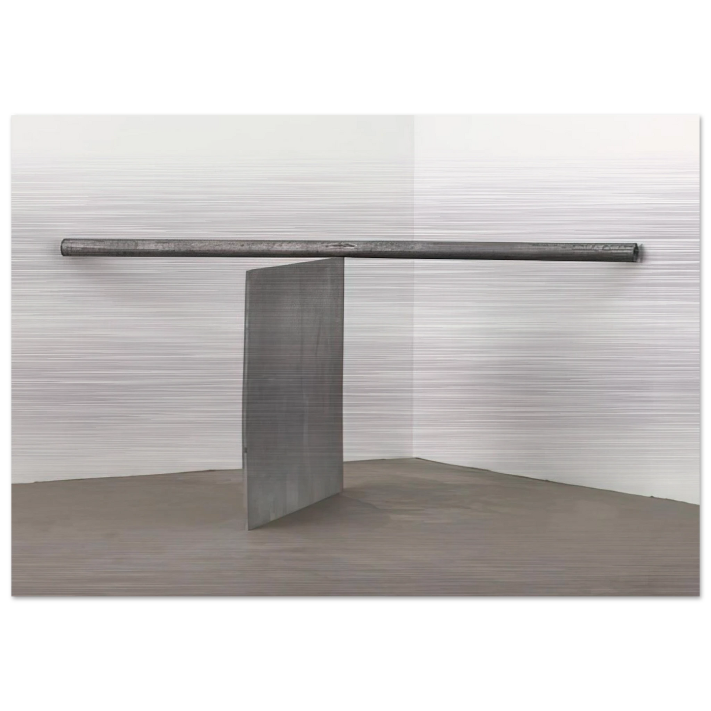 EQUAL CORNER PROP PIECE 1970 - Richard Serra Brushed Aluminum Print - 70x100 cm / 28x40 inches | Richard Serra Aluminum Print | Richard Serra Prints