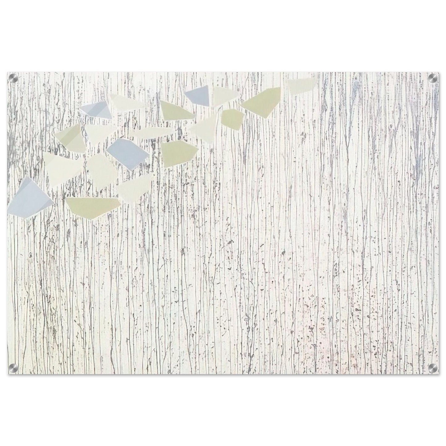 Pale colors on runs - Abstract Expressionism - Robert Goodnough Acrylic Print - 70x100 cm / 28x40″ inches