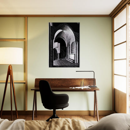 PORTA MARIA DELL OSPIDALE - MC Escher Brushed Aluminum Print - 70x100 cm / 28x40 inches | MC Escher Aluminum Print | MC Escher Prints