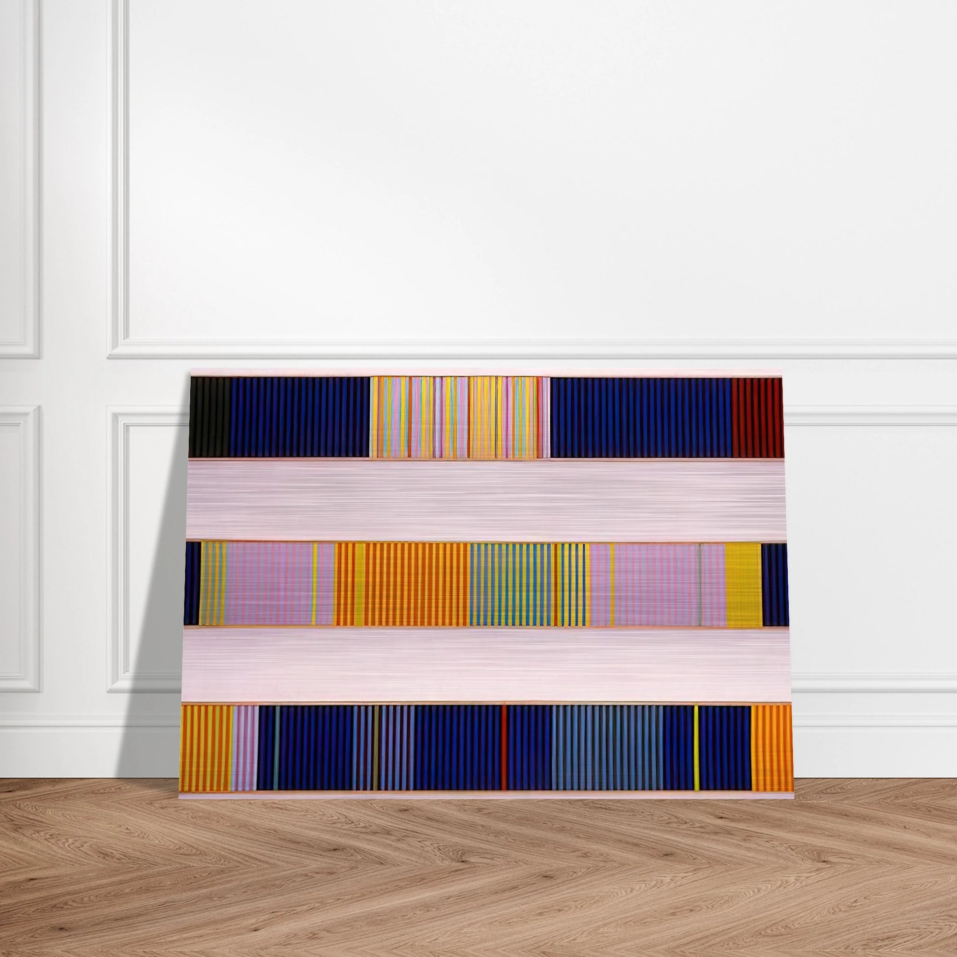 Triple Jump - 1962 - Gene Davis Brushed Aluminum Print - 70x100 cm / 28x40 inches | Gene Davis Aluminum Print | Gene Davis Prints