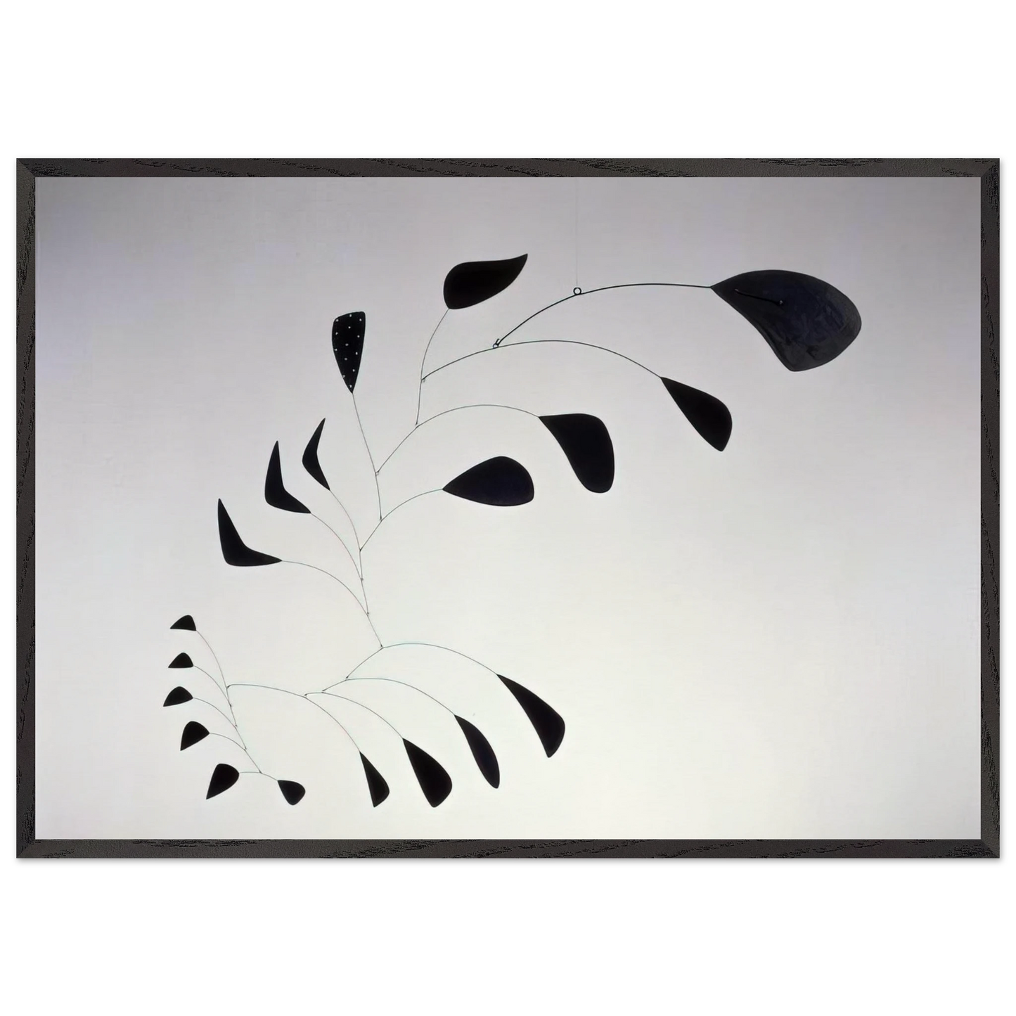 VERTICAL FOLIAGE 1941 - Alexander Calder 70x100 cm / 28x40 inches Framed Art Print – Black Wooden Frame