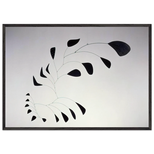 VERTICAL FOLIAGE 1941 - Alexander Calder 70x100 cm / 28x40 inches Framed Art Print – Black Wooden Frame