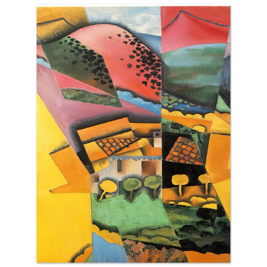 Juan Gris - LANDSCAPE AT CERET 1913  75x100 cm / 30x40inches Fine Art Poster