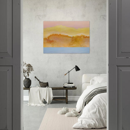 Turquoise Prairie - 1979 - Ronnie Landfield Brushed Aluminum Print - 70x100 cm / 28x40 inches | Ronnie Landfield Aluminum Print | Ronnie Landfield Prints