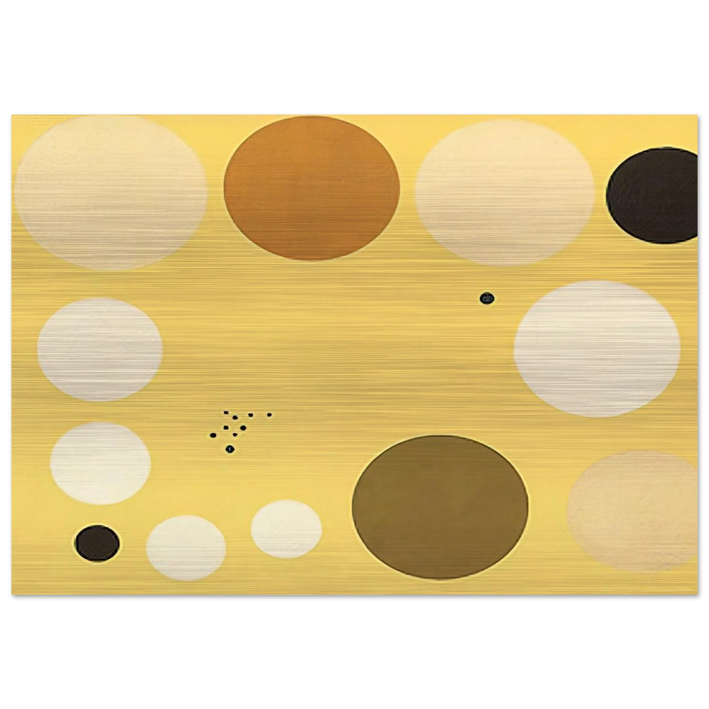 Carta celeste en amarillo n° 1 - 1953 1 - Lolo Soldevilla Brushed Aluminum Print - 70x100 cm / 28x40 inches | Lolo Soldevilla Aluminum Print | Lolo Soldevilla Prints