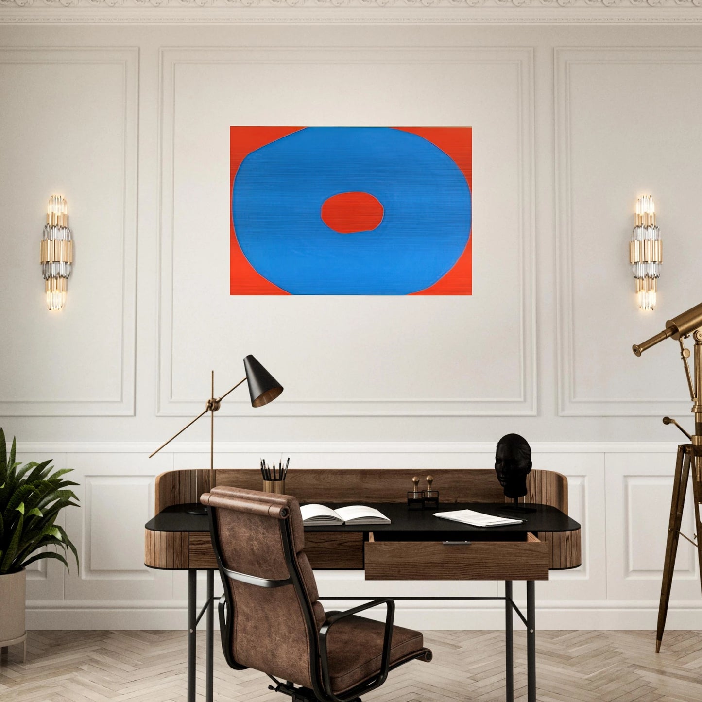 Circle - 1971 - Jiro Yoshihara Brushed Aluminum Print - 70x100 cm / 28x40 inches | Jiro Yoshihara Aluminum Print | Jiro Yoshihara Prints