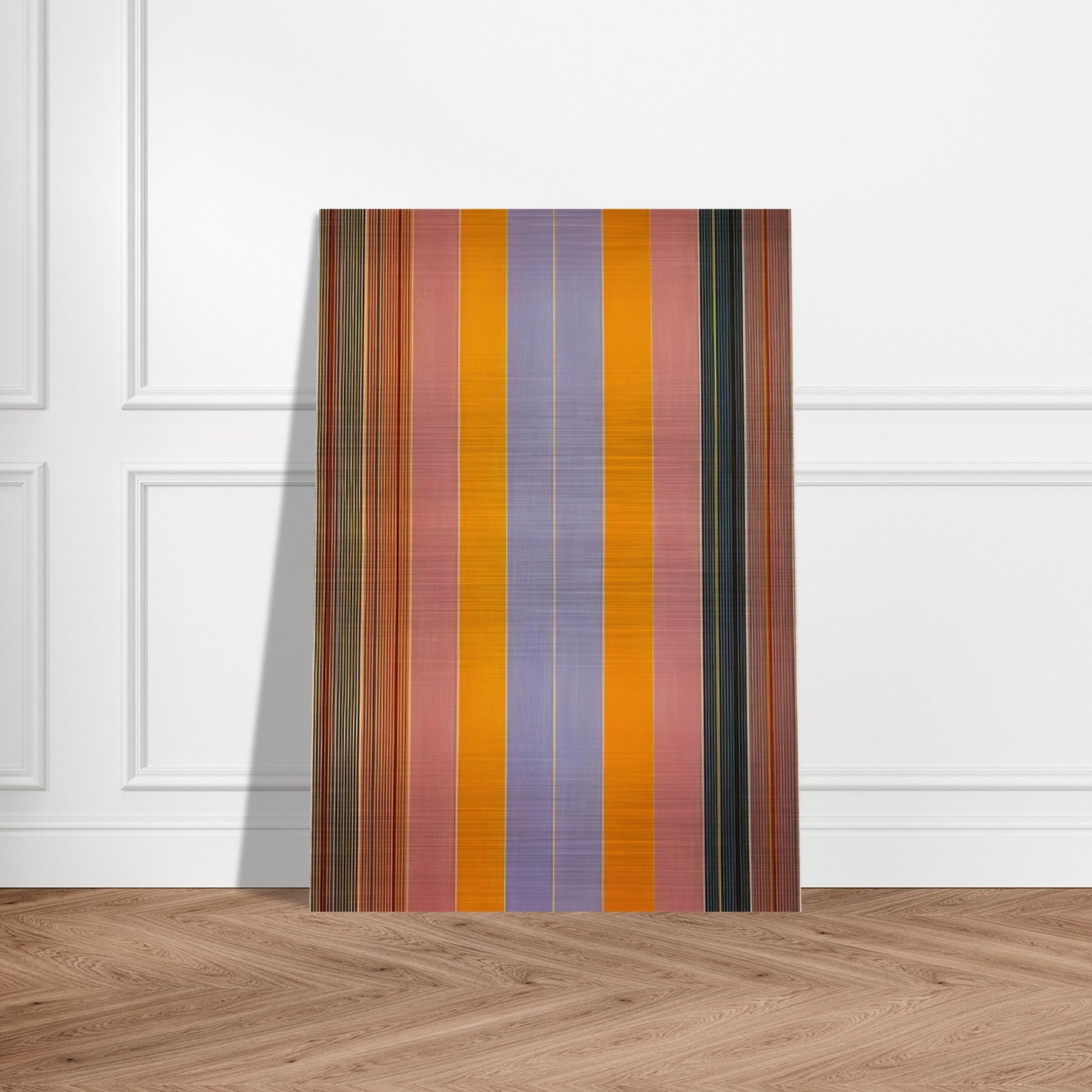Blue Broad Jump - 1960 - Gene Davis Brushed Aluminum Print - 70x100 cm / 28x40 inches | Gene Davis Aluminum Print | Gene Davis Prints