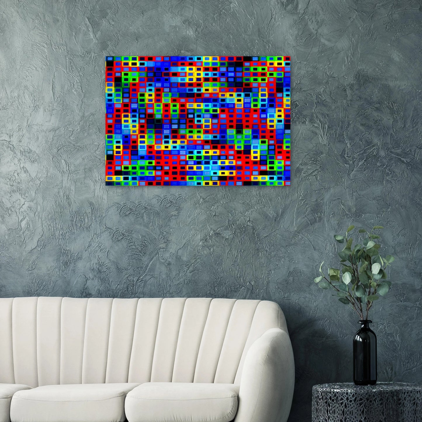 Orion-K - 1972 - Victor Vasarely Brushed Aluminum Print - 70x100 cm / 28x40 inches | Victor Vasarely Aluminum Print | Victor Vasarely Prints