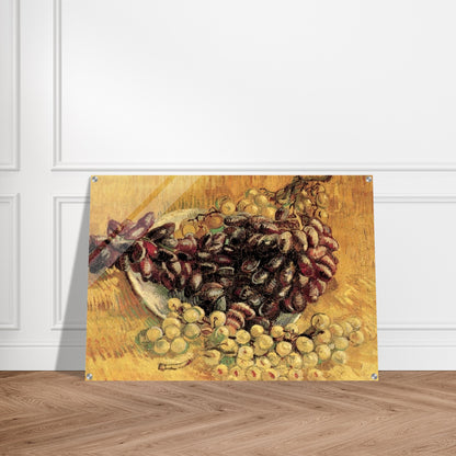 Still Life with Grapes - Vincent van Gogh Acrylic Print - 70x100 cm / 28x40″ inches
