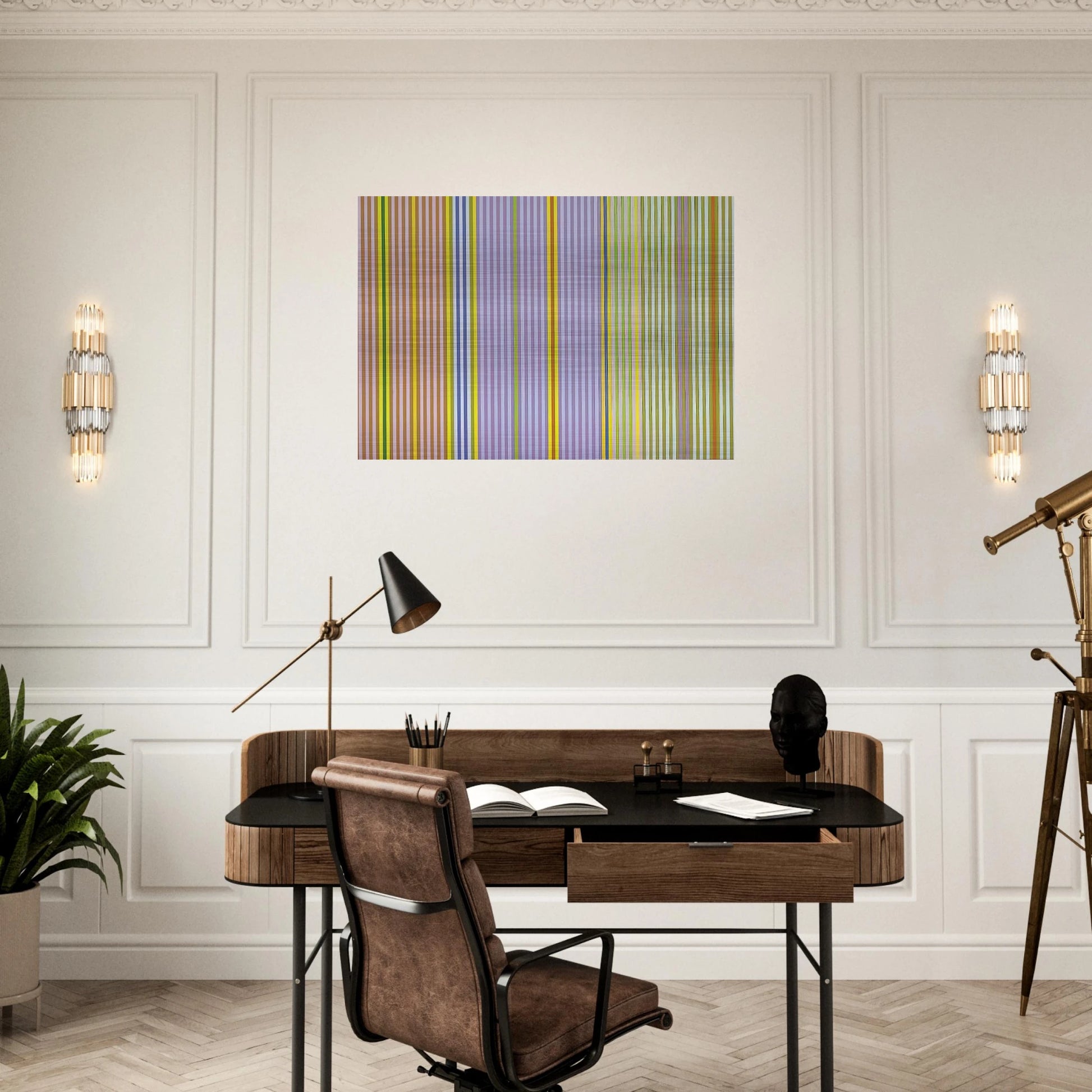 Ianthe - 1969 - Gene Davis Brushed Aluminum Print - 70x100 cm / 28x40 inches | Gene Davis Aluminum Print | Gene Davis Prints