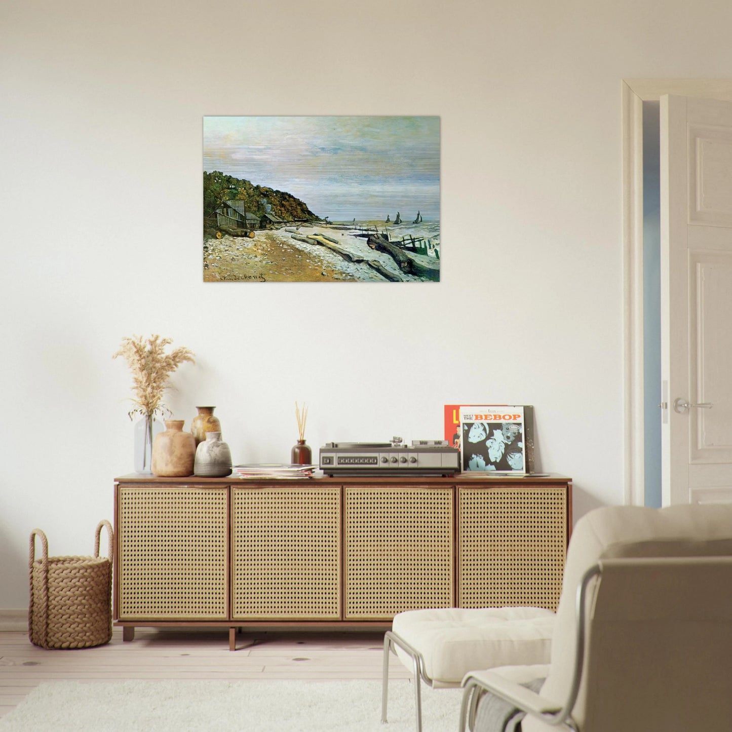 Boatyard near Honfleur - claude monet Brushed Aluminum Print - 70x100 cm / 28x40 inches | claude monet Aluminum Print | claude monet Prints