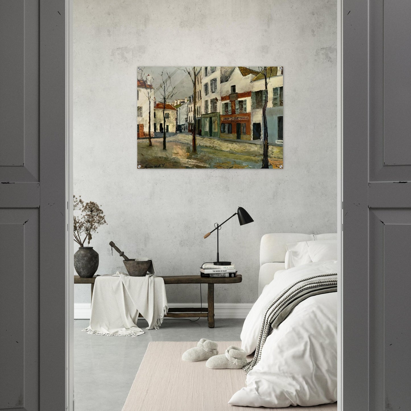 SQUARE TERTRE ON MONTMARTRE 2 - Maurice Utrillo Acrylic Print - 70x100 cm / 28x40″ inches