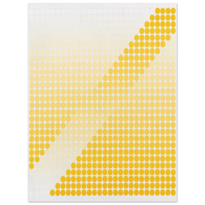 Dadamaino - Bianco  Giallo - 1971  75x100 cm / 30x40inches Fine Art Poster