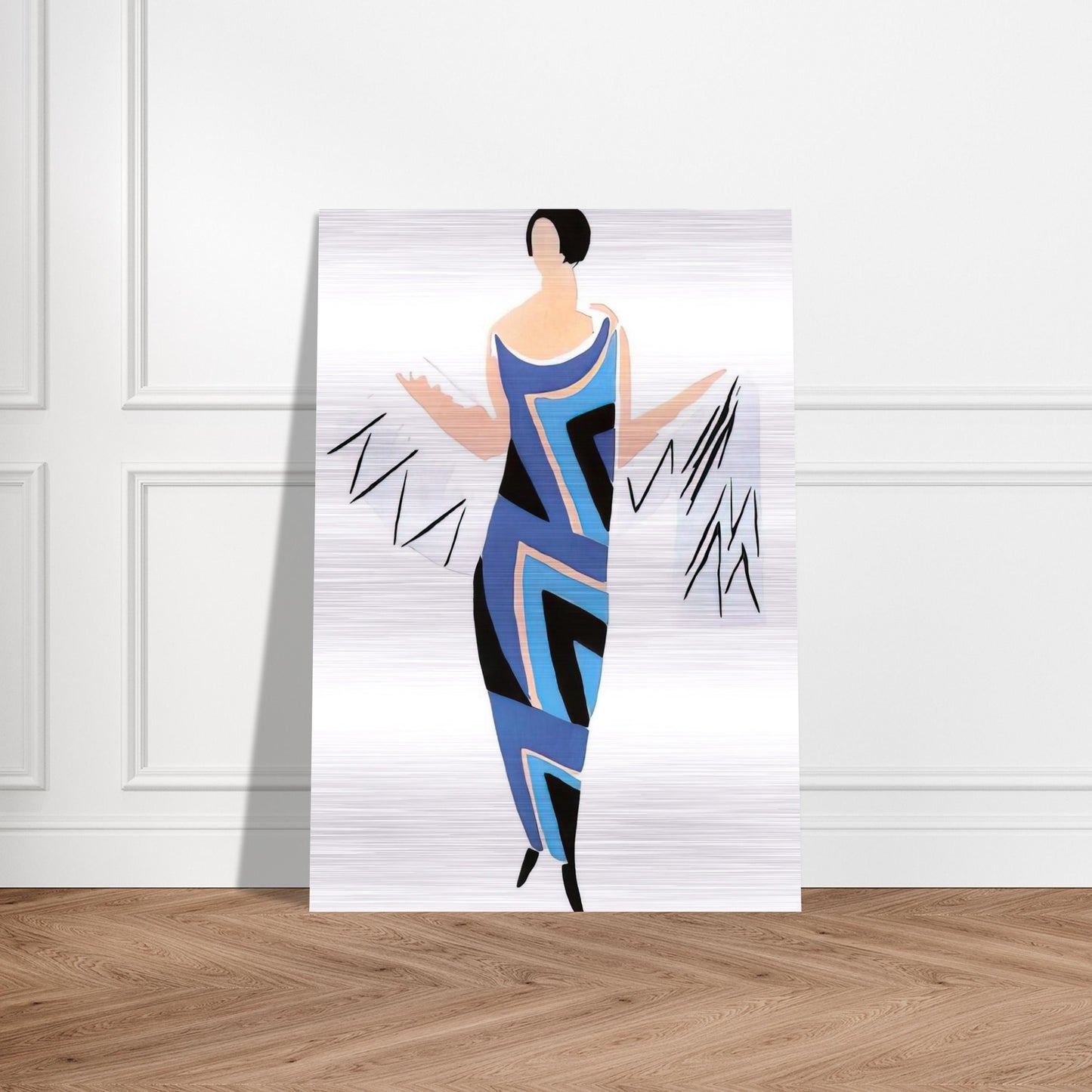 FASHION ILLUSTRATION 4 - Sonia Delaunay Brushed Aluminum Print - 70x100 cm / 28x40 inches | Sonia Delaunay Aluminum Print | Sonia Delaunay Prints