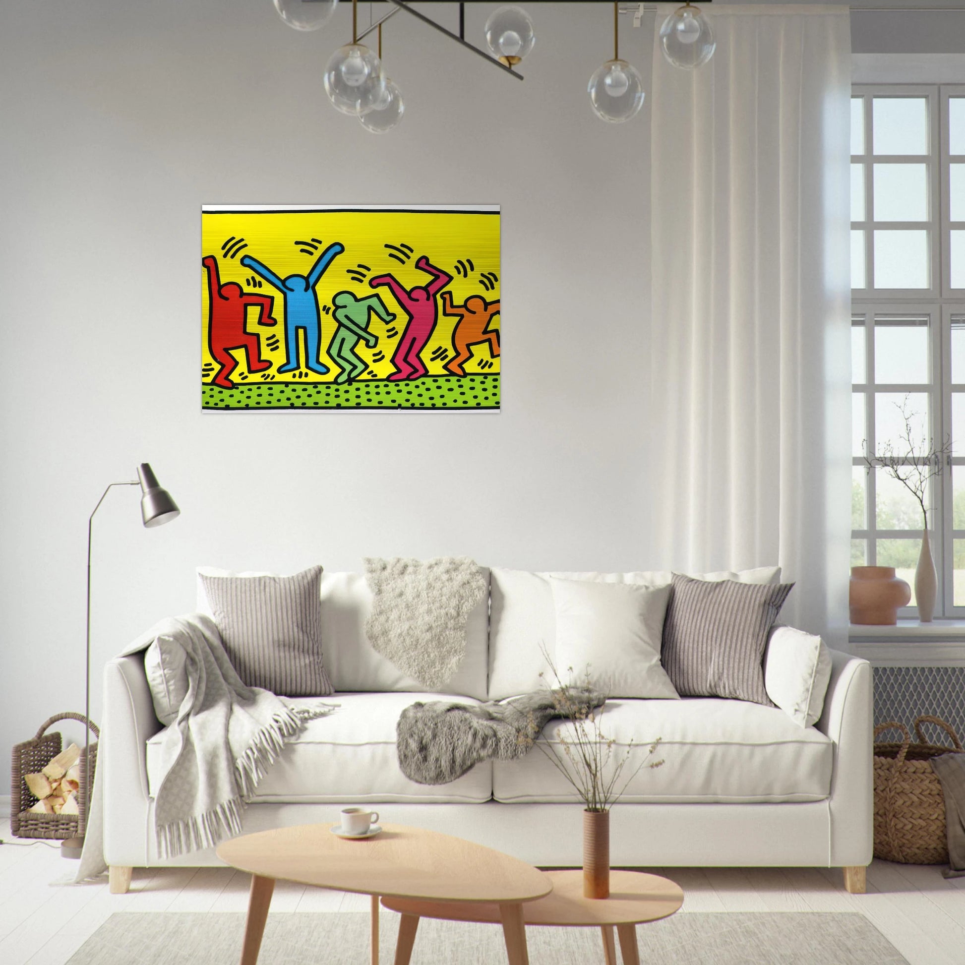 UNTITLED DANCE 1987 - Keith Haring Brushed Aluminum Print - 70x100 cm / 28x40 inches | Keith Haring Aluminum Print | Keith Haring Prints