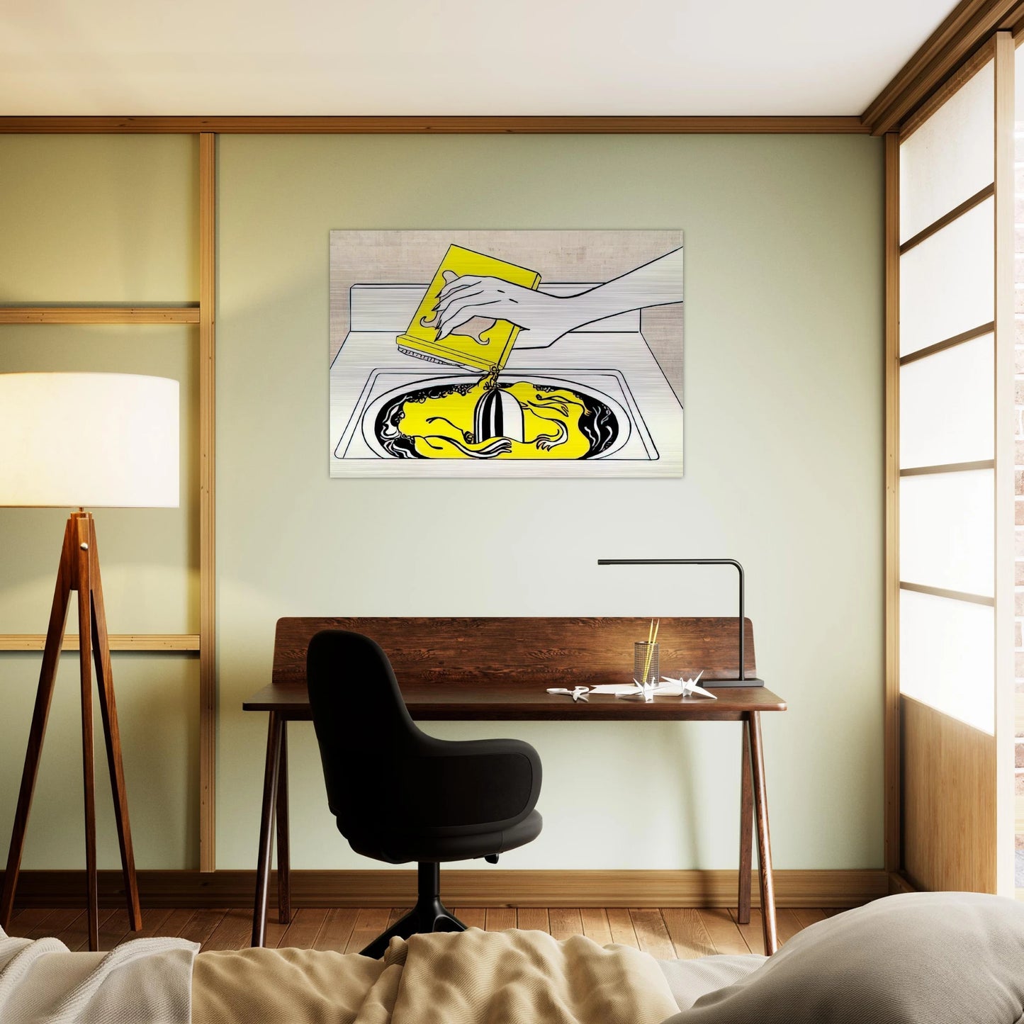 WASHING MACHINE 1961 - Roy Lichtenstein Brushed Aluminum Print - 70x100 cm / 28x40 inches | Roy Lichtenstein Aluminum Print | Roy Lichtenstein Prints
