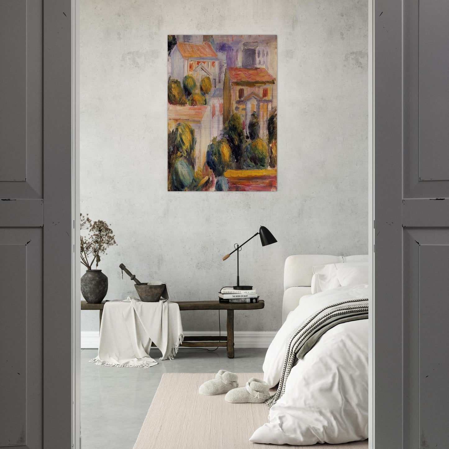 House at Cagnes - Pierre-Auguste Renoir Brushed Aluminum Print - 70x100 cm / 28x40 inches | Pierre-Auguste Renoir Aluminum Print | Pierre-Auguste Renoir Prints