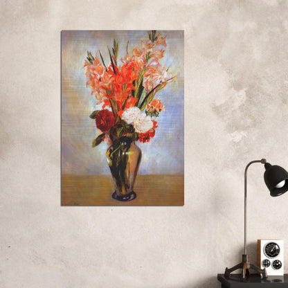 Gladioli - Pierre-Auguste Renoir Brushed Aluminum Print - 70x100 cm / 28x40 inches | Pierre-Auguste Renoir Aluminum Print | Pierre-Auguste Renoir Prints