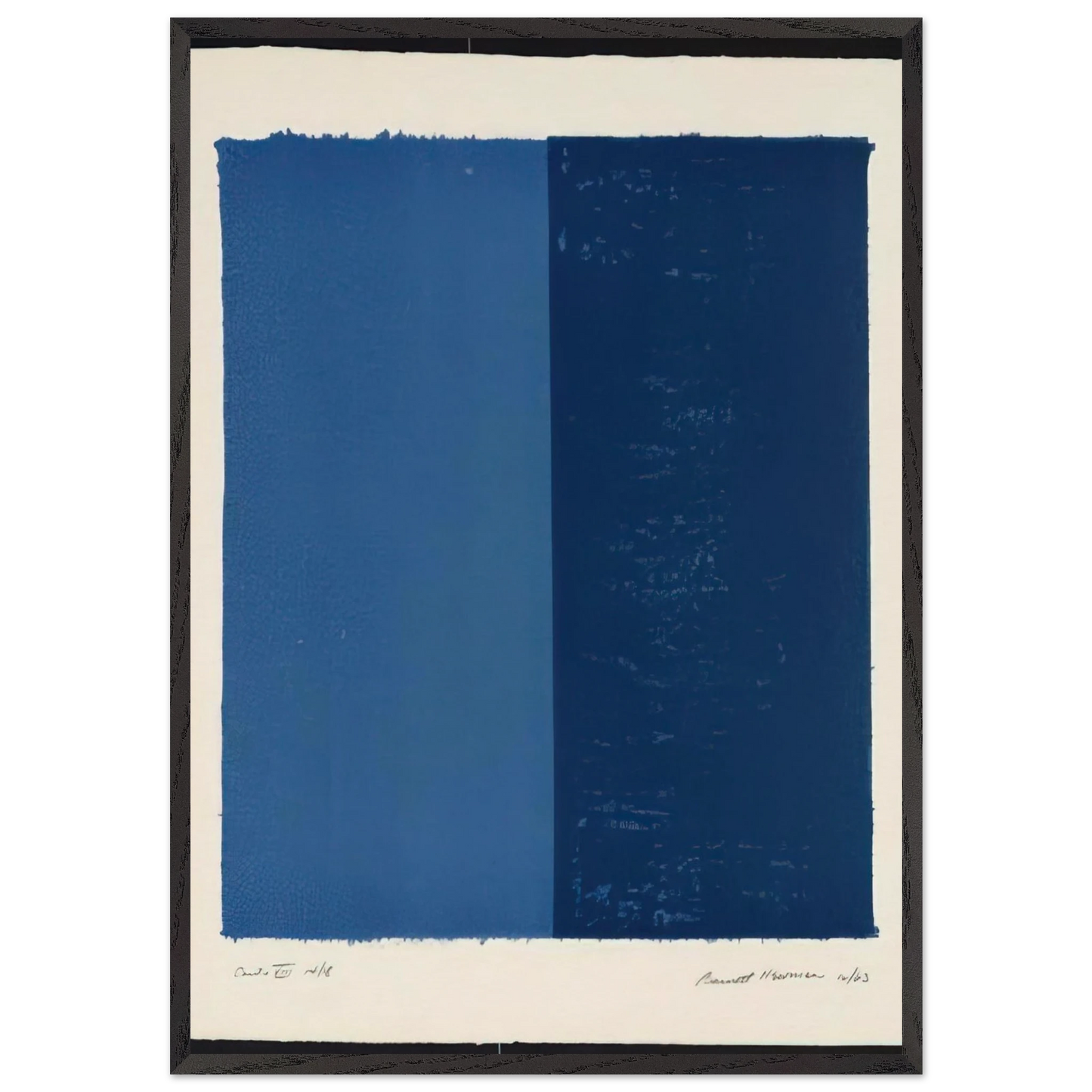 Canto VIII - Barnett Newman 70x100 cm / 28x40 inches Framed Art Print – Black Wooden Frame