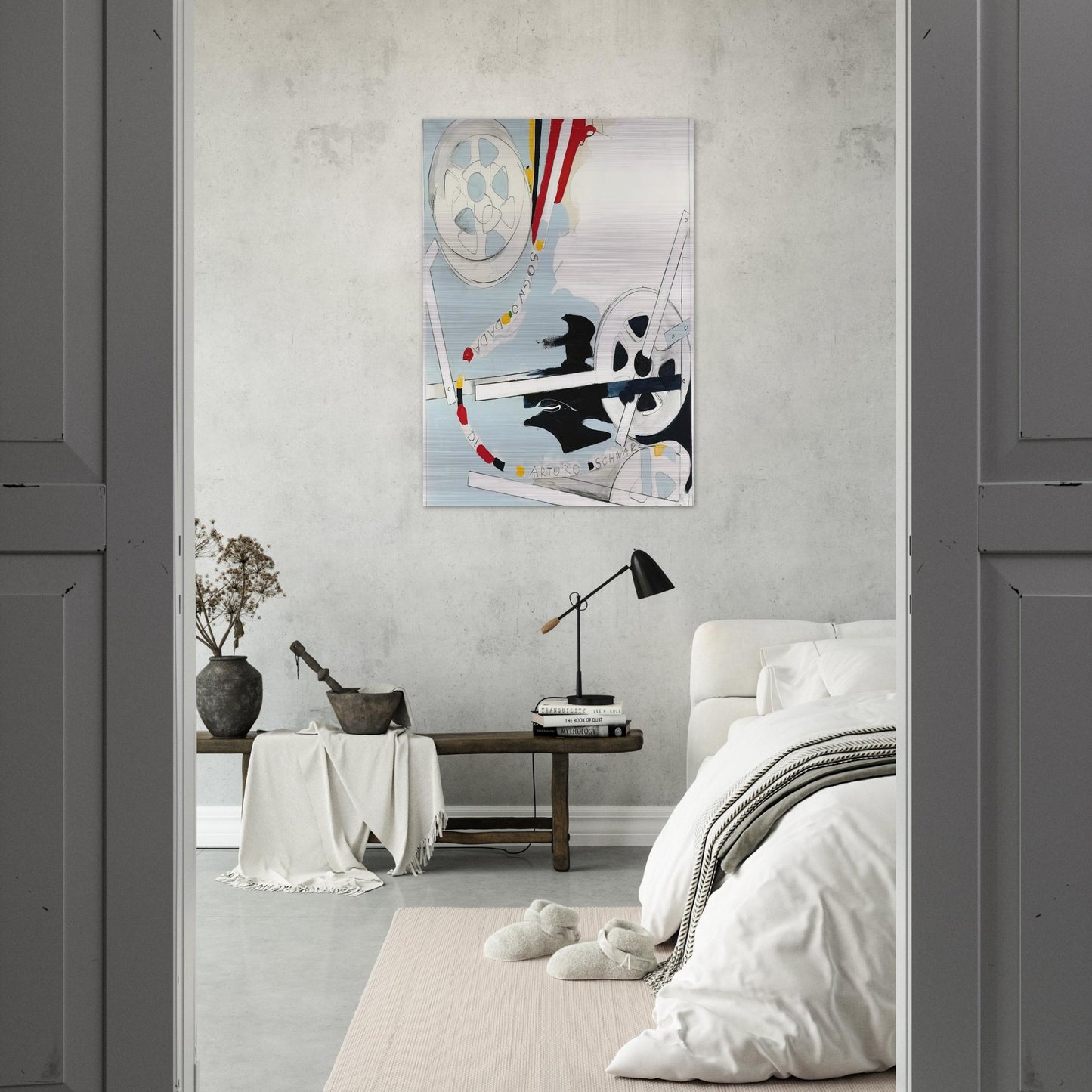Il Sogno Dada di Arturo Schwarz - 1965 - Mario Schifano Brushed Aluminum Print - 70x100 cm / 28x40 inches | Mario Schifano Aluminum Print | Mario Schifano Prints