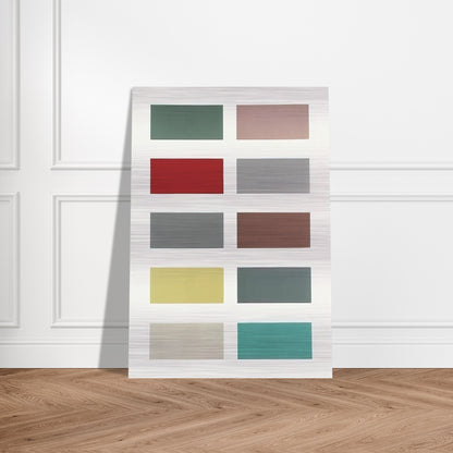 TEN COLOURS 1966 - Gerhard Richter Brushed Aluminum Print - 70x100 cm / 28x40 inches | Gerhard Richter Aluminum Print | Gerhard Richter Prints