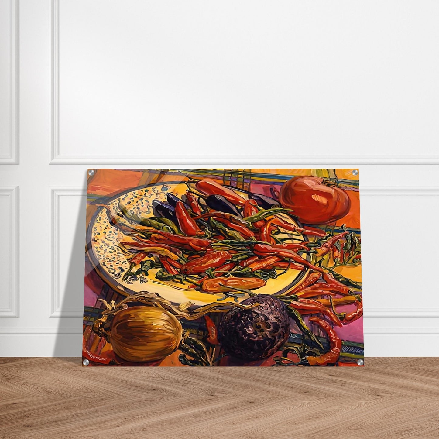 CHILI PEPPERS 2005 - Janet Fish Acrylic Print - 70x100 cm / 28x40″ inches | Janet Fish Wall Art | Janet Fish Prints