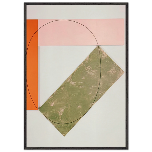 THREE COLOR FRAME PAINTING 1985 - Robert Mangold 70x100 cm / 28x40 inches Framed Art Print – Black Wooden Frame