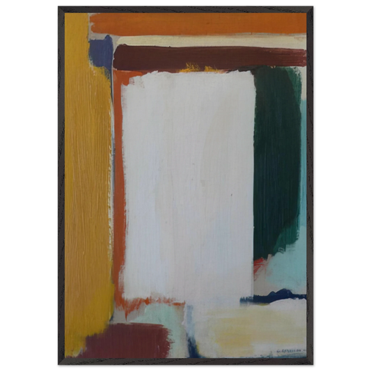 Untitled - 1964 N11 - Giorgio Cavallon 70x100 cm / 28x40 inches Framed Art Print – Black Wooden Frame