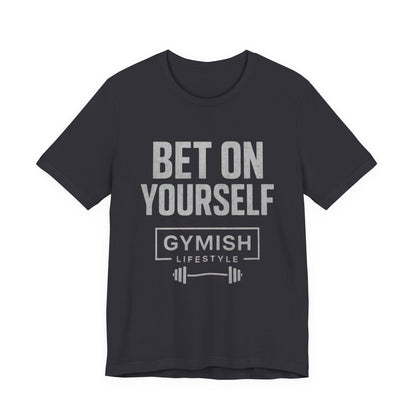 Camiseta de motivación fitness - Gymish Lifestyle Apuesta por ti mismo Camisetas de entrenamiento para hombre