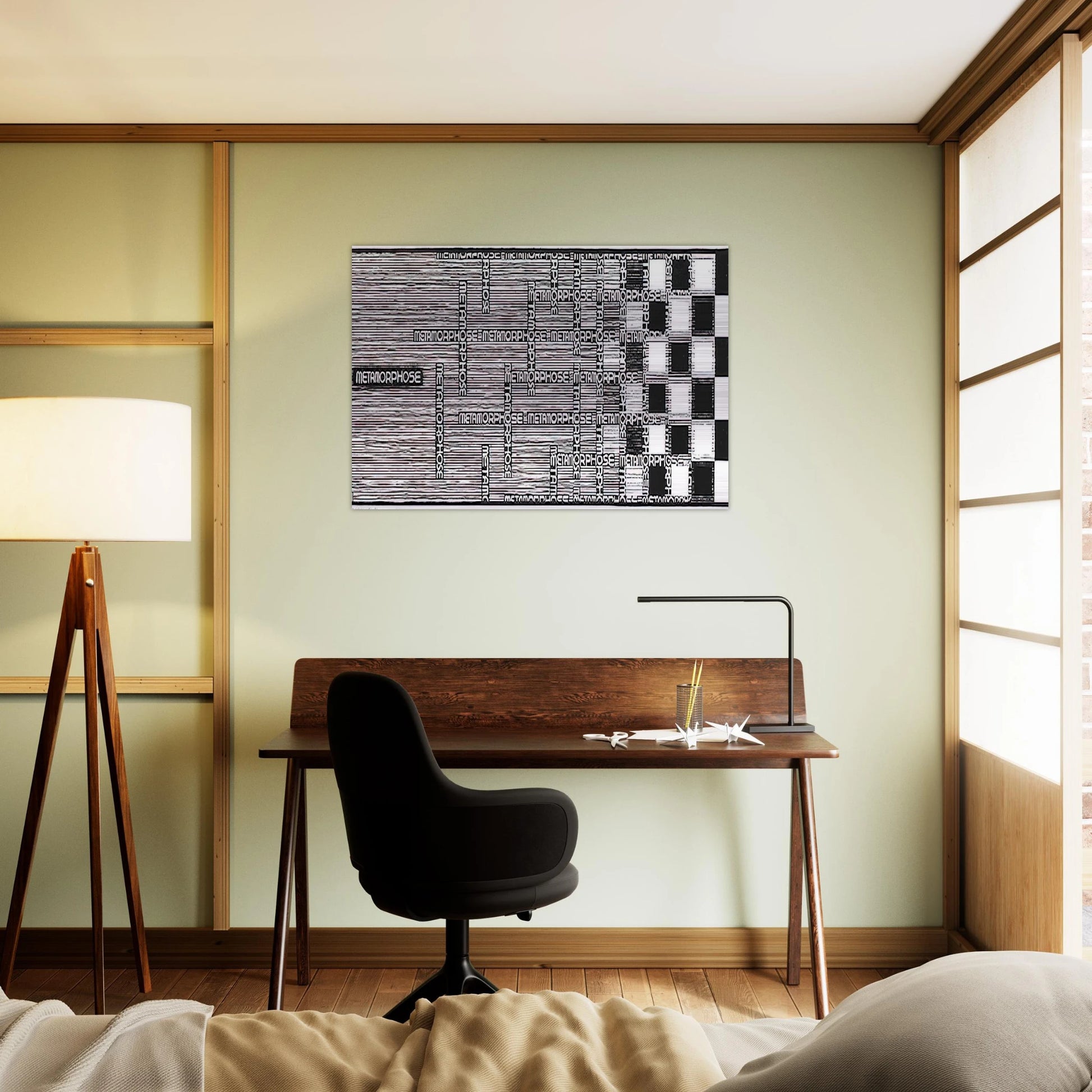METAMORPHOSIS II EXCERPT 1 - MC Escher Brushed Aluminum Print - 70x100 cm / 28x40 inches | MC Escher Aluminum Print | MC Escher Prints