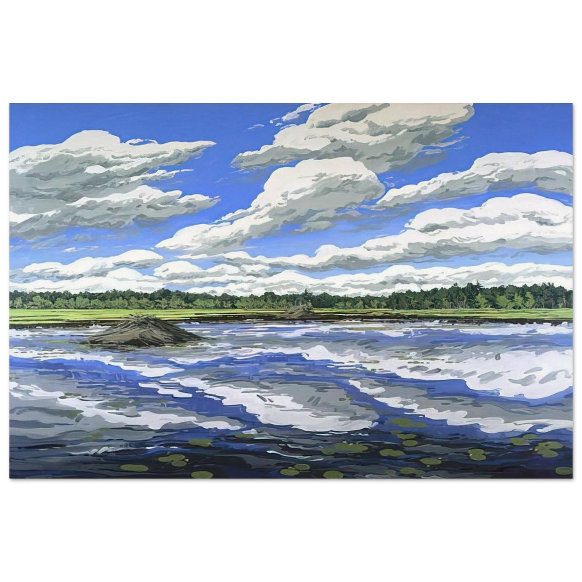 Big Flowage - 1979 - Neil Welliver Art Prints - 100x150 cm / 40x60″ inches | Neil Welliver Poster | Neil Welliver Prints