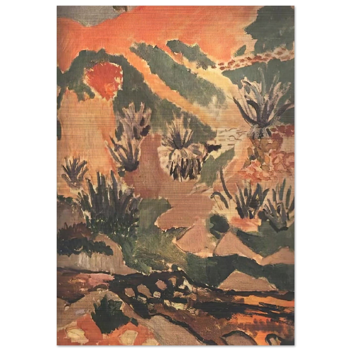 LANDSCAPE WITH BROOK BROOK WITH ALOES 1907 - Henri Matisse Brushed Aluminum Print - 70x100 cm / 28x40 inches | Henri Matisse Aluminum Print | Henri Matisse Prints