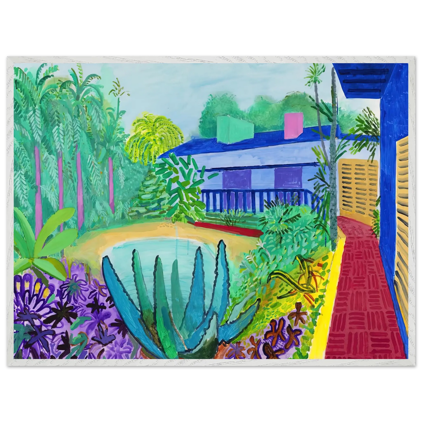 David Hockney - David Hockney Wall art - A1 (59.4 x 84.1  cm) - Premium Wooden Framed Poster With Fine Art Paper - Black frame