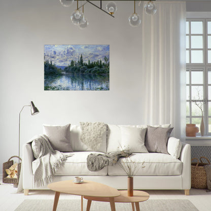 Arm of the Seine near Vetheuil - claude monet Brushed Aluminum Print - 70x100 cm / 28x40 inches | claude monet Aluminum Print | claude monet Prints