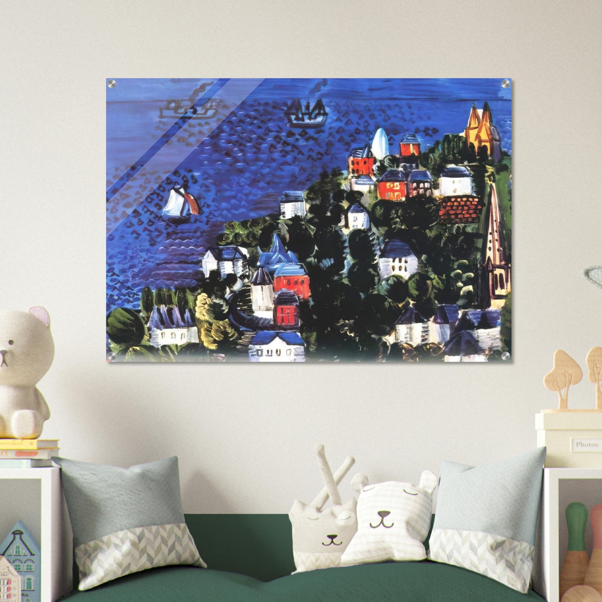 VIEW OF SAINTE ADRESSE - Raoul Dufy Acrylic Print - 70x100 cm / 28x40″ inches