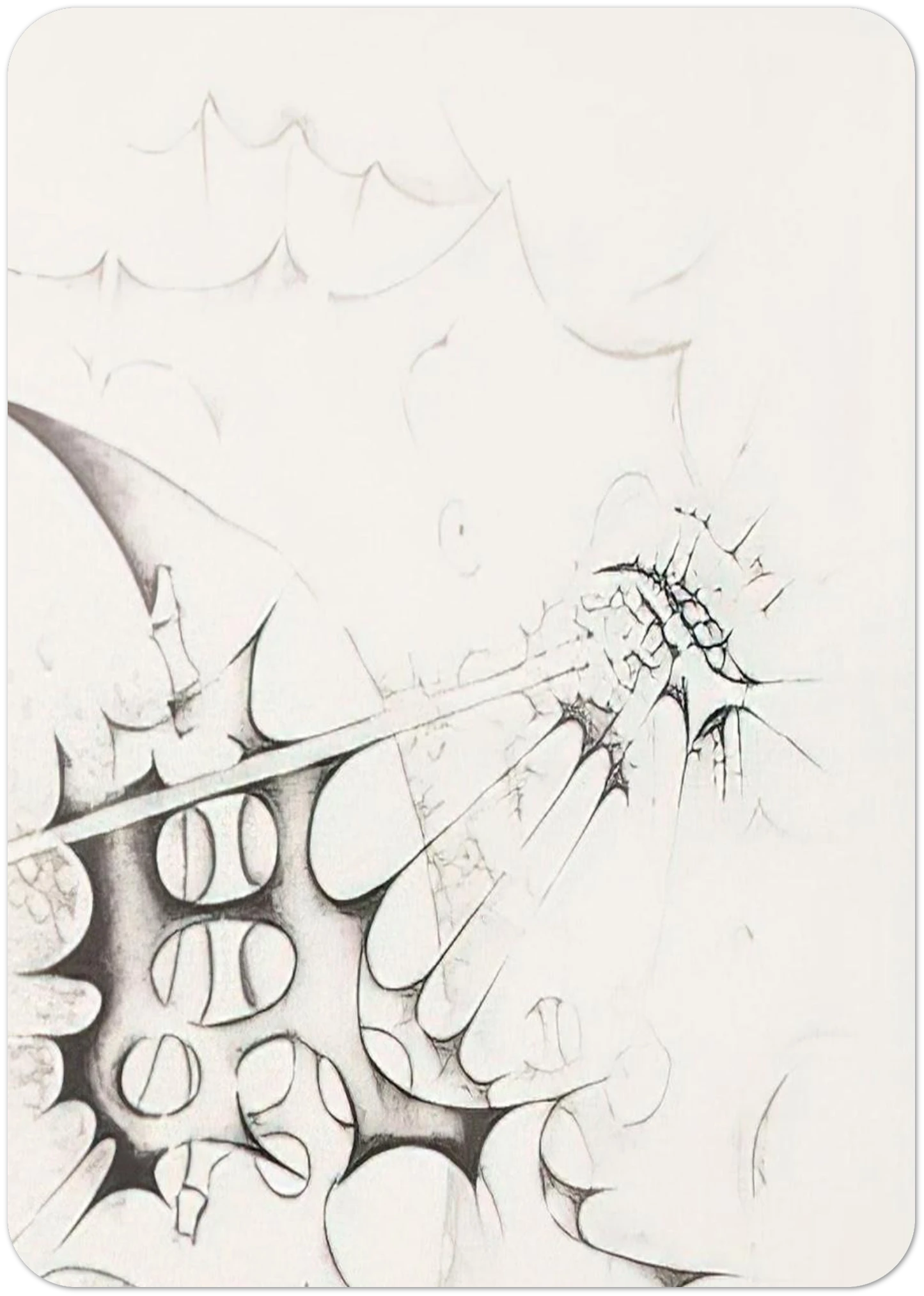 PIRATES 1982 By Lee Bontecou Pack of 10 Post Cards | Lee Bontecou Post Cards | A6 (10.5 x 14.8 cm) - 4.1 x 5.8 inches