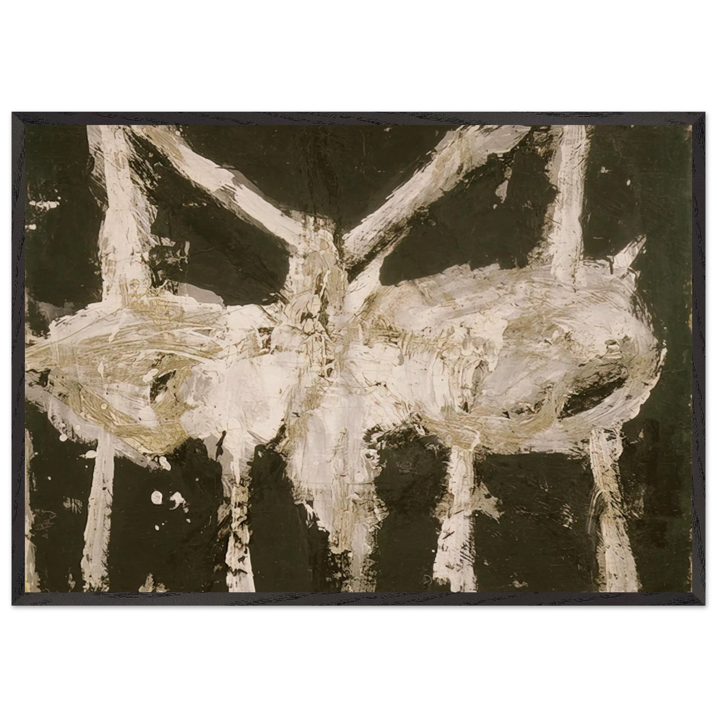 Min-Oe - Cy Twombly 70x100 cm / 28x40 inches Framed Art Print – Black Wooden Frame