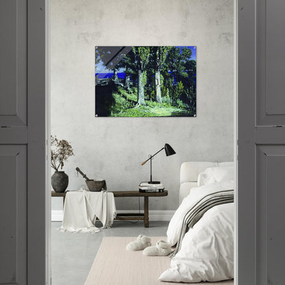 Cypresses on a Seashore. The Crimea - Arkhyp Kuindzhi Acrylic Print - 70x100 cm / 28x40″ inches | Arkhyp Kuindzhi Wall Art | Arkhyp Kuindzhi Prints