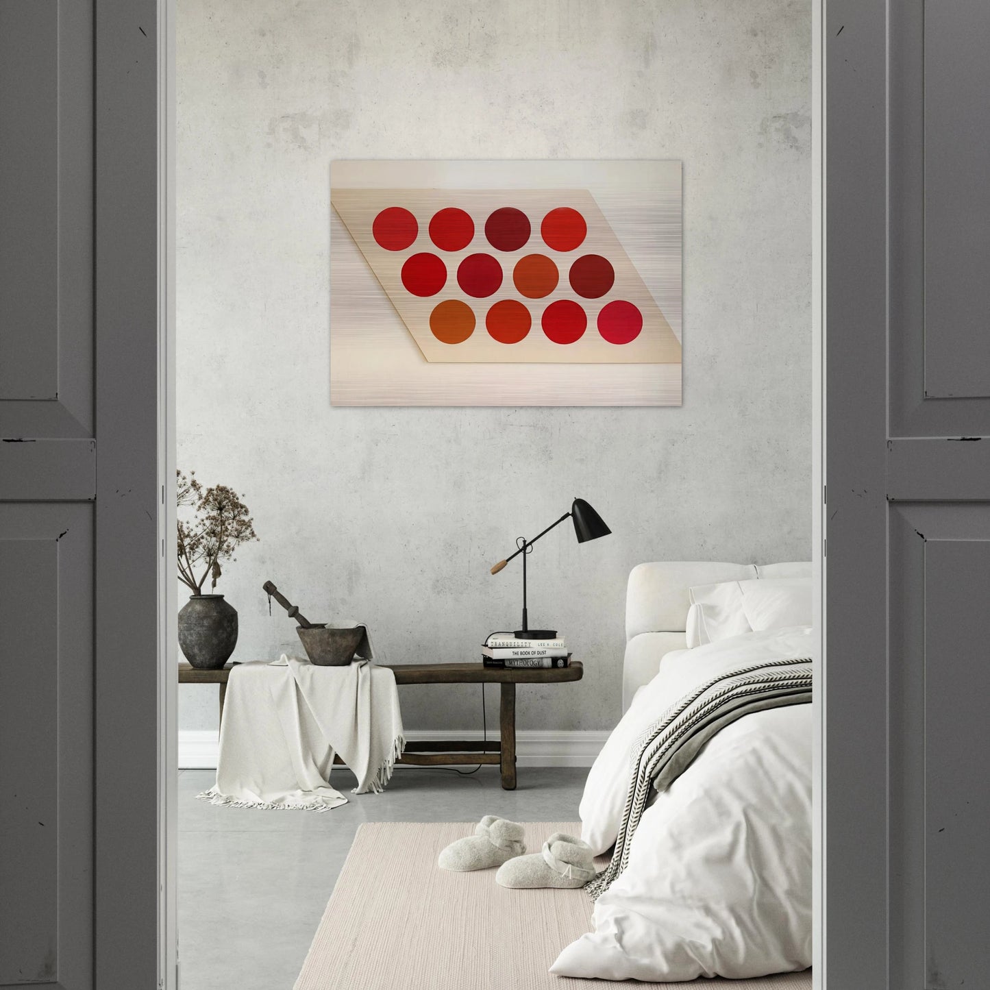 Red Twelve - 1965 - Thomas Downing Brushed Aluminum Print - 70x100 cm / 28x40 inches | Thomas Downing Aluminum Print | Thomas Downing Prints