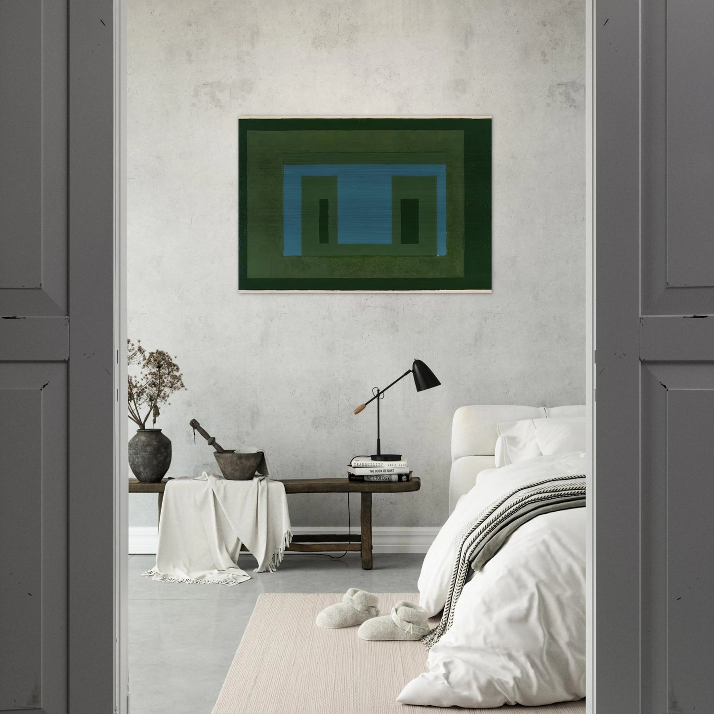 VARIANT ADOBE 1962 - Josef Albers Brushed Aluminum Print - 70x100 cm / 28x40 inches | Josef Albers Aluminum Print | Josef Albers Prints