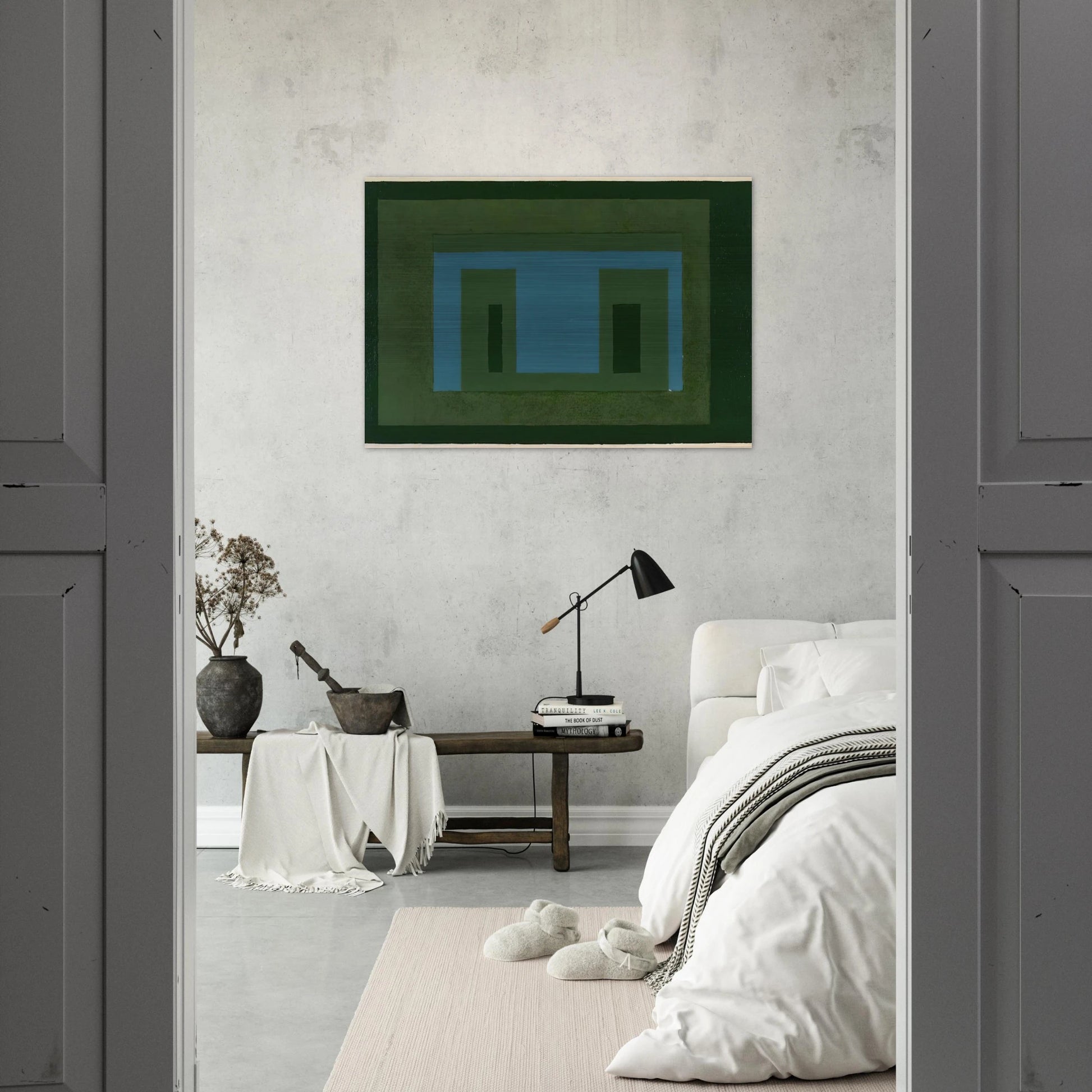 VARIANT ADOBE 1962 - Josef Albers Brushed Aluminum Print - 70x100 cm / 28x40 inches | Josef Albers Aluminum Print | Josef Albers Prints